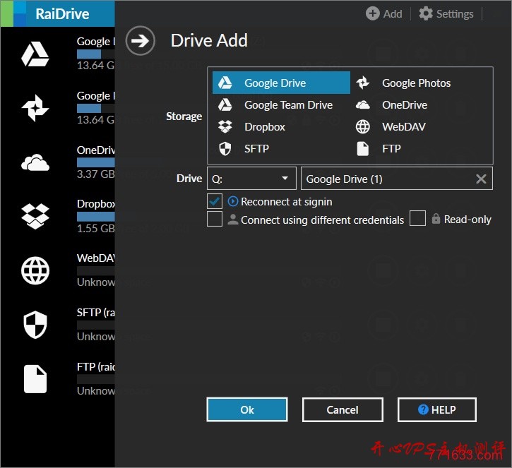 网盘映射为本地磁盘软件- RaiDrive 支持 Google Drive、OneDrive 等