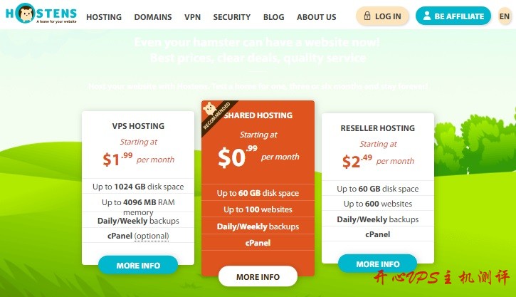 Hostens - 全场 4 折促销，1 核 1G VPS 两年付.7