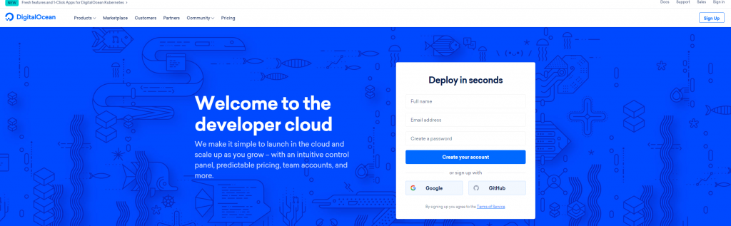 DigitalOcean 注册送 50 美元/KVM/按小时计费/八机房