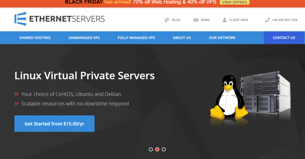 [黑五]EtherNetservers 常规套餐 75 折/特价套餐年付 12 美元起/洛杉矶机房