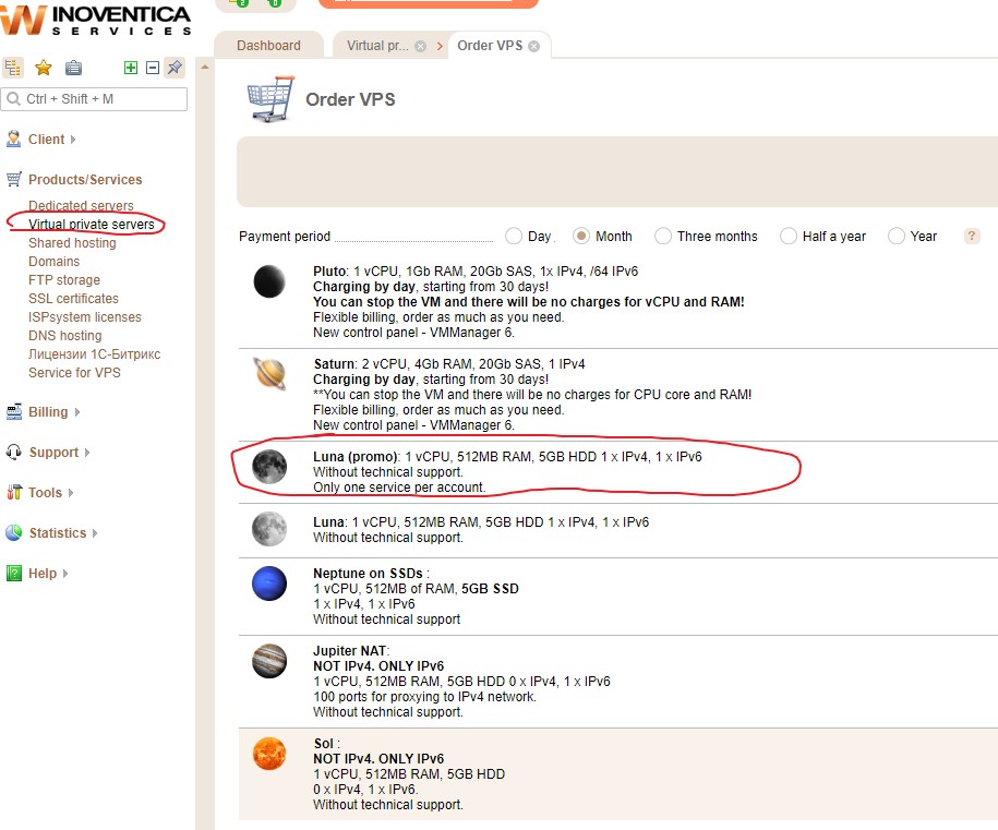 invs：4.1 元/月/512MB 内存/5GB 空间/不限流量/100Mbps 端口/IPv4/KVM/俄罗斯