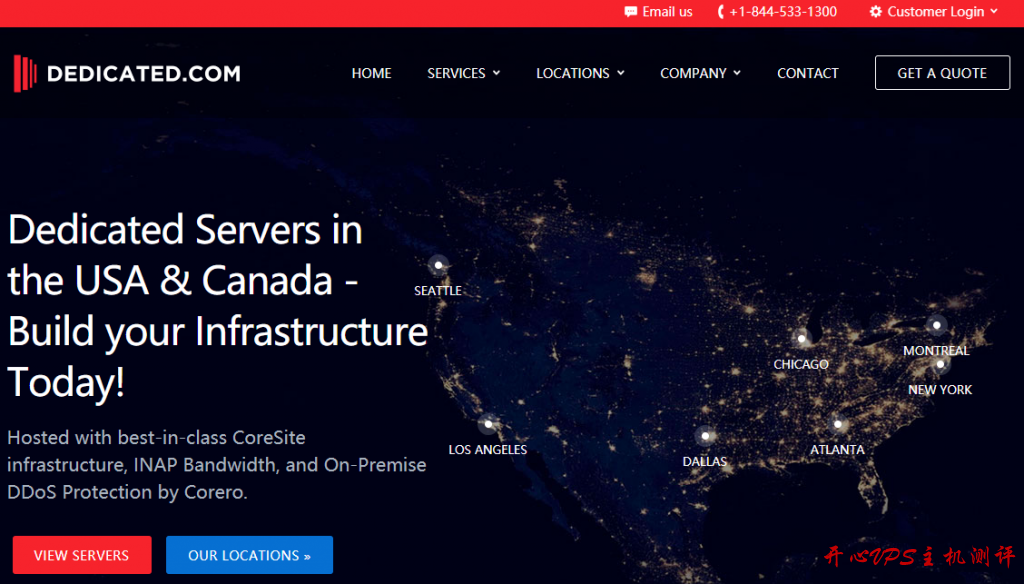 Dedicated：$35/月/E3-1270/8GB 内存/1TB 硬盘/不限流量/1Gbps 带宽/DDOS/洛杉矶