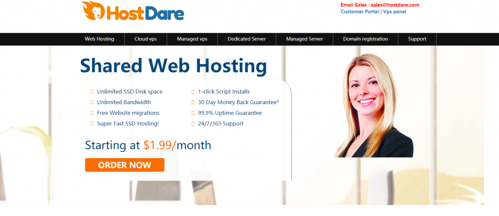 #稳定#HostDare：1 核/756M 内存/150G 硬盘/600G 流量/50Mbps/CN2 GIA 线路/年付$66.99