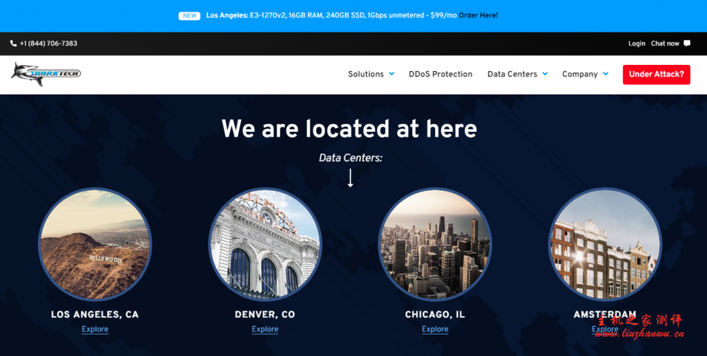 sharktech 最新 2020 促销:美国洛杉矶 10G/1G 无限流量服务器$99/月起,全场 vps 终身 55 折,60G 免费防御