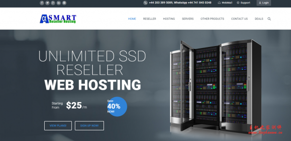 SmartResel:/年/10GB SSD 空间/不限流量/1Gbps 端口/新加坡/美国/德国/英国 smartresel