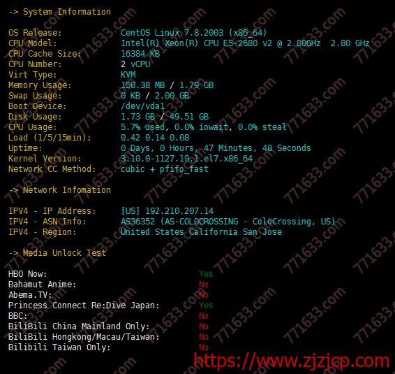 #测评#RackNerd：年付.95/2 核/2G/50G SSD/圣何塞机房测评数据
