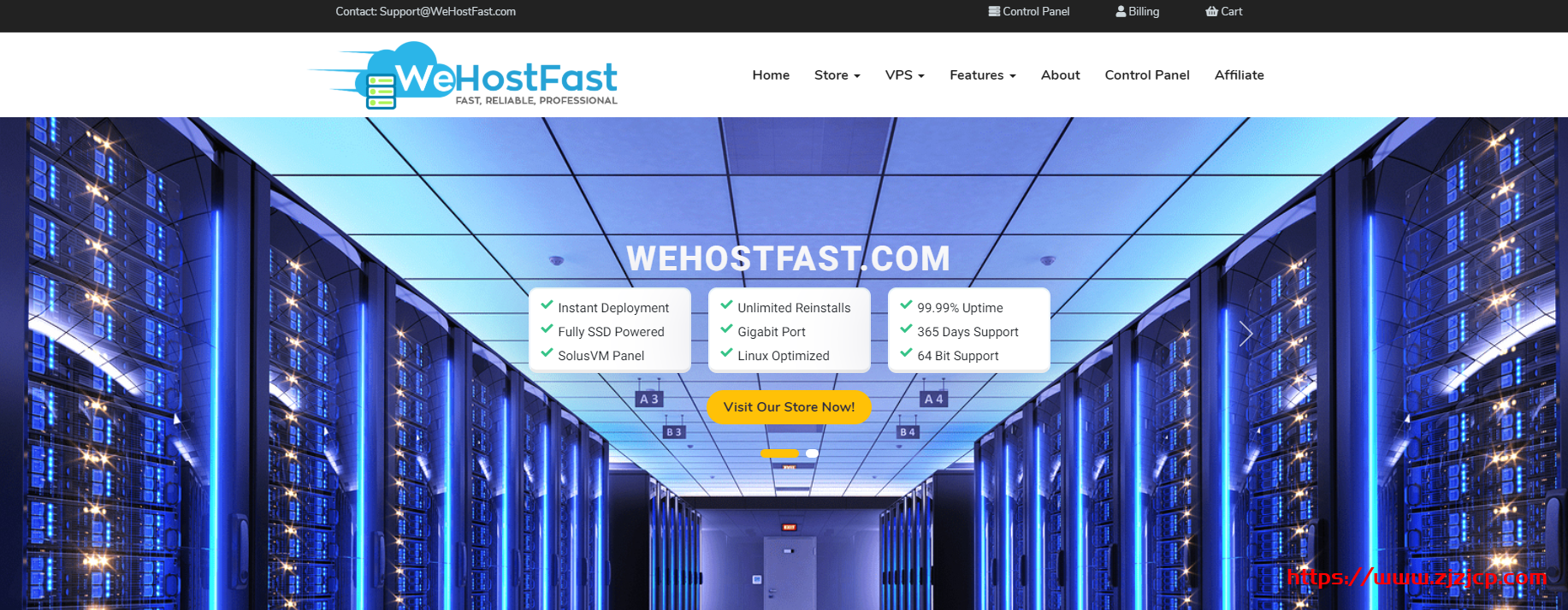 wehostfast：5 折优惠码，洛杉矶便宜 VPS，/年，1G 内存/1 核/10gSSD/1T 流量