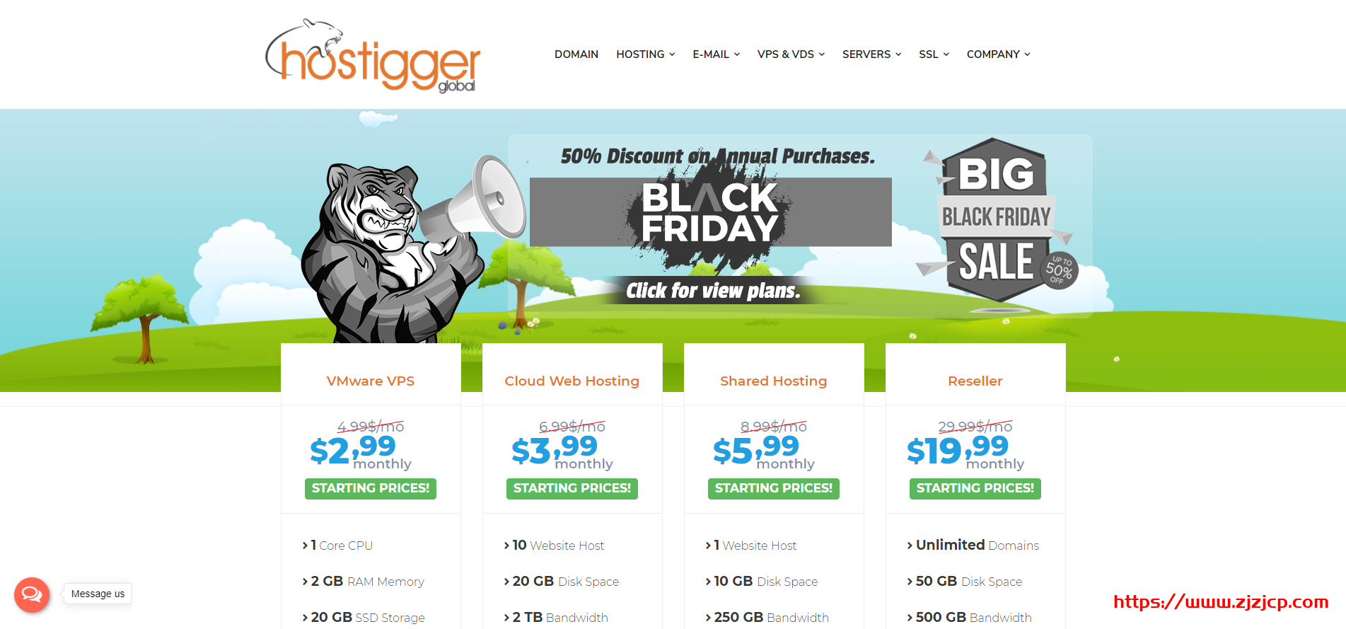 【黑五】Hostigger：$17.94/年/2GB 内存/20GB SSD 空间/2TB 流量/1Gbps 端口/VMware/土耳其