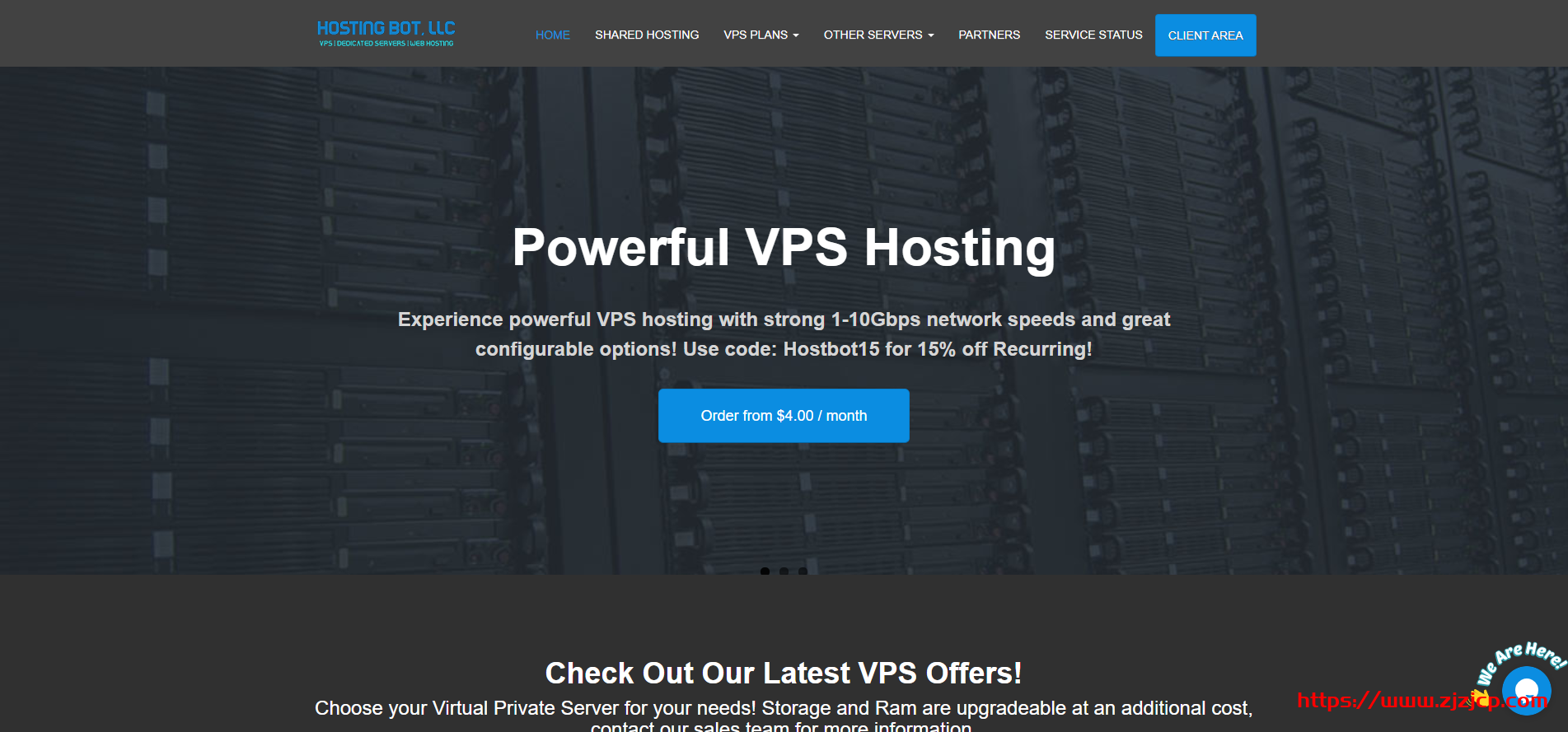 Hositng Bot：$1.75/月/1GB 内存/15GB SSD 空间/500GB 流量/750Mbps 端口/KVM/达拉斯