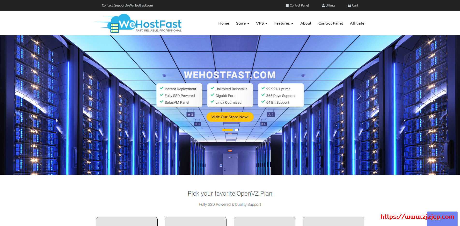 #黑五#WeHostFast：VPS 全场 25 折优惠，1 核/1G/10G SSD/1T/1Gbps/OVZ/年付