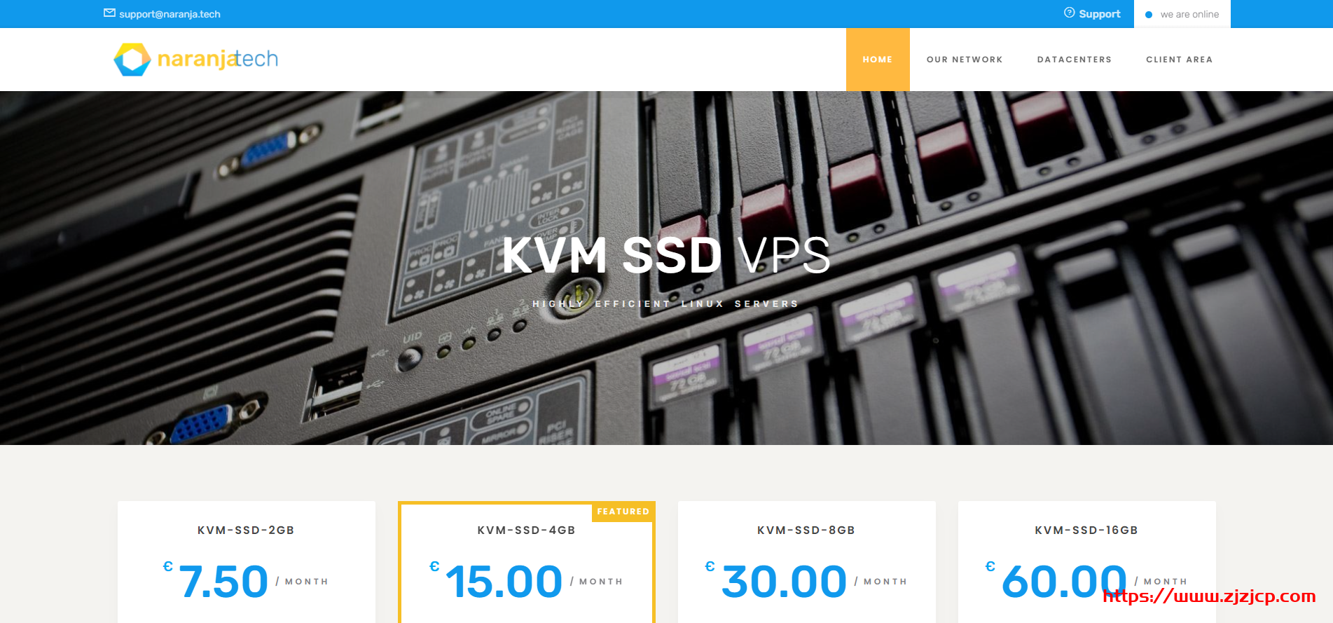 Naranjatech：€9/年/AMD EPYC 7302/1GB 内存/20GB SSD 空间/1TB 流量/1Gbps 端口/KVM/荷兰
