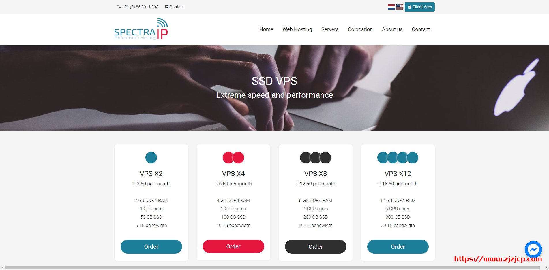 spectraip：€3.5/月，荷兰 VPS，2G 内存(DDR4)/1 核(Ryzen 9 3900X)/50gSSD/5T 流量