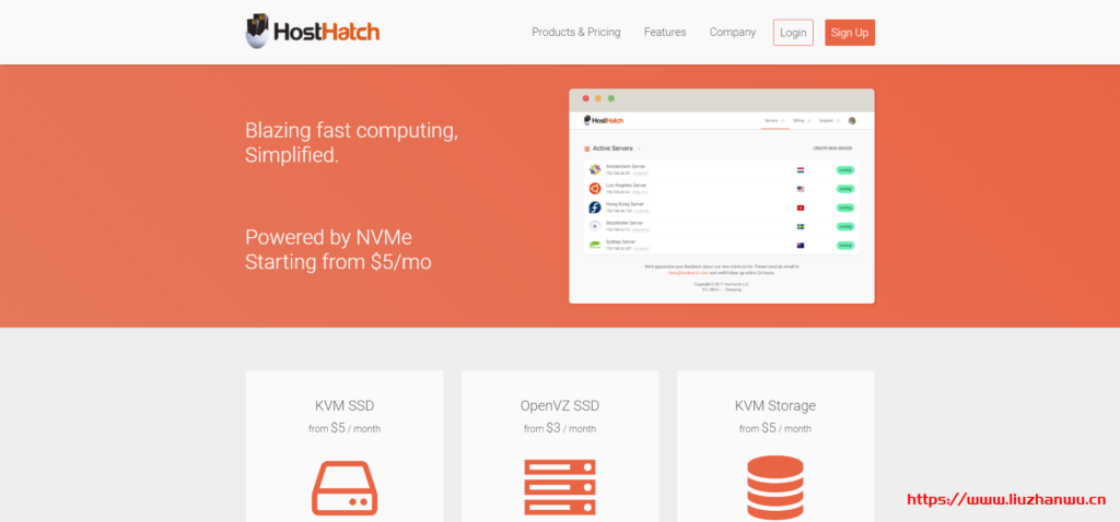HostHatch：$2.5/月/2GB 内存/10GB NVMe 空间/500GB 流量/1Gbps 端口/KVM/香港/澳大利亚