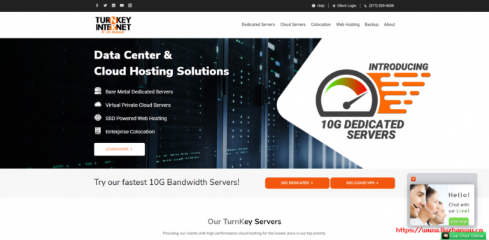 turnkeyinternet：纽约独服，10TB 流量，月付 99 美金