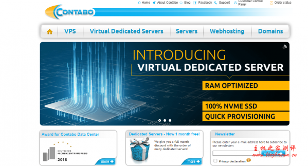 contabo：新加坡机房上线，4 核/8G/200G SSD/32T/200Mbps/月付$9.9