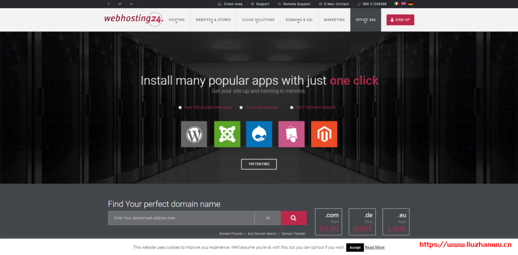 Webhosting24：€10/年/1GB 内存/10GB NVMe 空间/2TB 流量/1Gbps 端口/KVM/德国/新加坡