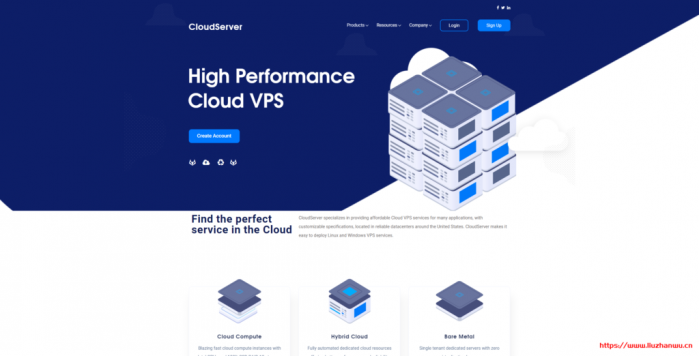 CloudServer：.5/月/2 核/5GB 内存/40GB SSD 空间/5TB 流量/1Gbps 端口/KVM/洛杉矶/芝加哥/纽约
