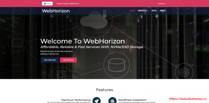 WebHorizon：$18/年/512MB 内存/10GB NVMe 空间/500GB 流量/1Gbps 端口/OpenVZ/新加坡；原生 IP，解锁 Netflix