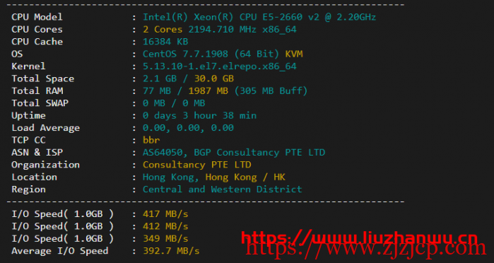 弘速云:香港沙田,2 核 2G 内存 20M 带宽月付 34 元起,附简单测评 弘速云:香港沙田,2 核 2G 内存 20M 带宽月付 34 元起,附简单测评