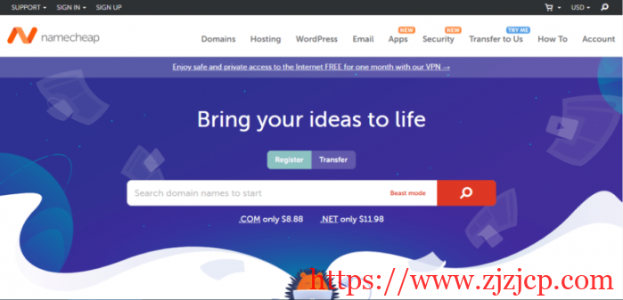 NameCheap 返校优惠 Back to School 域名注册优惠 loading=