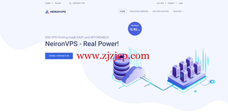 neironvps：1G 内存/1 核/10gSSD/1T 流量，洛杉矶 vps/瑞士 vps/德国 vps，$2.95/月起
