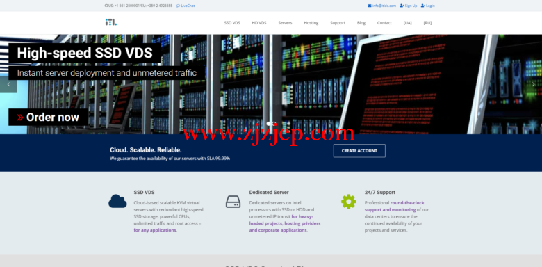 ITLDC：荷兰 vps/新加坡 vps/洛杉矶 vps/德国 vps，1 核/512MB 内存/100GB 空间/500GB 流量/100Mbps 带宽，€6.54/年起