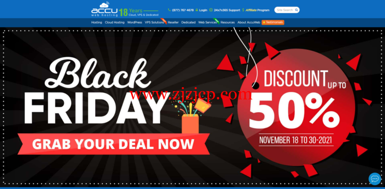 #黑五#accuwebhosting：首购丹佛机房终身 50%的折扣，月付$3.8 起