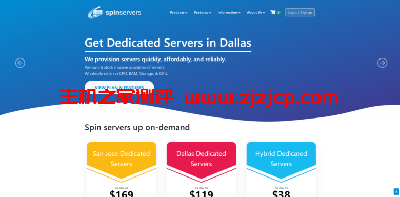 #圣诞促销#Spinservers：达拉斯独服立减$70，圣何塞独服最高立减$300，终身优惠