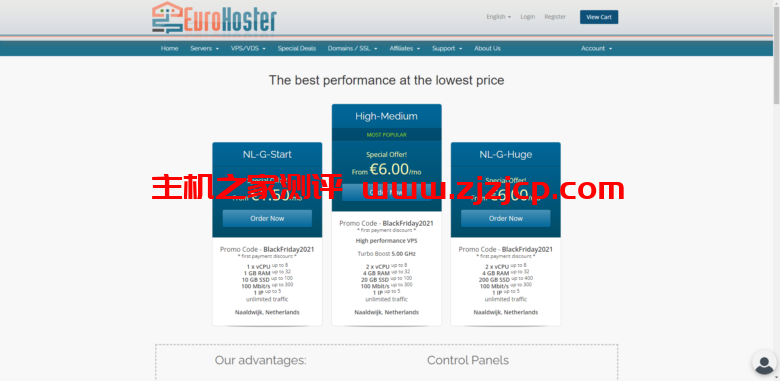 eurohoster：情人节促销，vps 服务器 40%优惠，独立服务器 20%优惠，荷兰机房/保加利亚机房，€3/月起