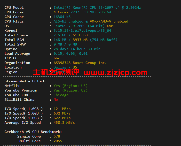justhost.ru：美国达拉斯机房的 VPS，简单测评