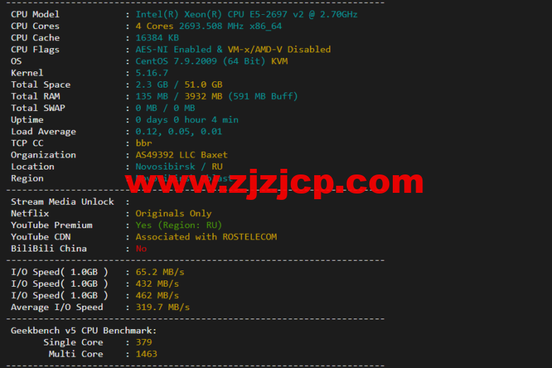 justhost.ru：新西伯利亚“TTK”机房 VPS，简单测评