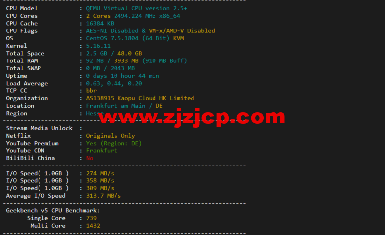lightnode：德国法兰克福 VPS，1 核/2G 内存/50G 硬盘/1000GB 流量，月付.71，解锁流媒体/小时计费，简单测评