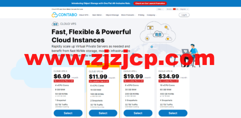 Contabo：美国机房 VPS 免附加费，4 核 8G/50G NVMe 或 200 GB SSD，200M 不限流量，月付$6.99 起