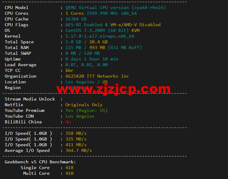 搬瓦工:DC2 QNET(USCA_2)美国洛杉矶 QuadraNet 机房,简单测评 搬瓦工:DC2 QNET(USCA_2)美国洛杉矶 QuadraNet 机房,简单测评