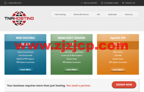 TNAHosting：美国 vps，芝加哥机房，$4 核/4GB 内存/50GB SSD 硬盘/10TB 流量/1Gbps 端口，$4/月起
