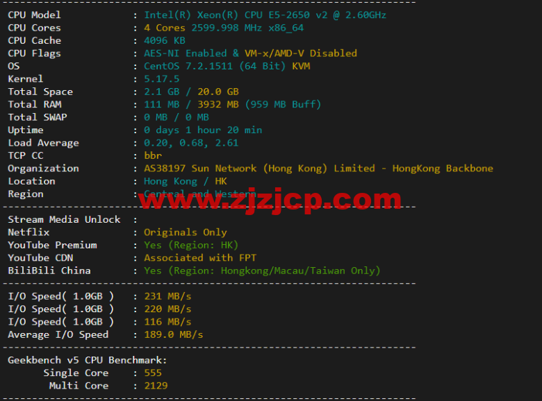 #五一促销#稳爱云：香港 VPS，8 折优惠，三网 CN2 GIA 线路，1 核/1G 内存/20G 硬盘/500G 流量/10M 带宽，月付 28 元起，原生 IP