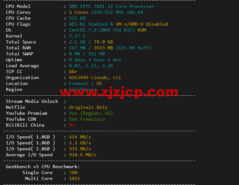 Linode：美国弗里蒙特机房简单测评，附最新优惠码 - 新用户注册赠送 0 美金免费账户余额