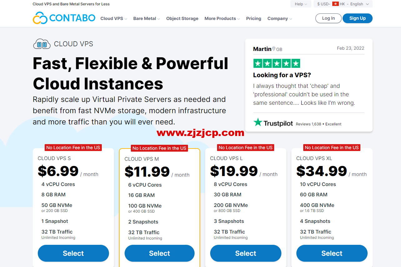 #免安装费#contabo：英国机房，4 核/8G 内存/200G SSD 硬盘/32T 流量/200Mbps 带宽，€5.99/月起