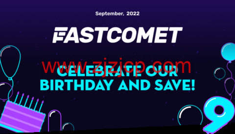 #9 周年促销#FastComet：共享主机高达 85%优惠，云 VPS 和专用 CPU 服务器高达 35%优惠