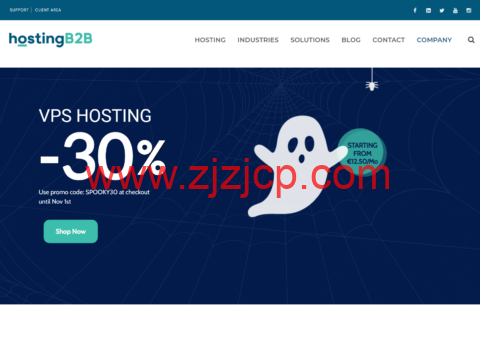 #万圣节促销#HostingB2B：全场 7 折，1 核/512MB 内存/32GB SSD/1TB 流量/1Gbps 带宽，€8.75/月，可选塞浦路斯/马耳他/阿姆斯特丹/迪拜/英国/洛杉矶/巴西机房