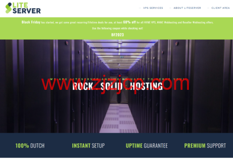 #黑五#LiteServer：荷兰 NVME 硬盘 VPS ，4 折优惠，2 核/2G/40G NVMe/15TB 流量/1Gbps 带宽，€2.4/年