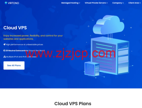 #黑五&网一#Virtono：欧洲和美国 vps，特价 vps 年付€19.95，全场首购 4 折，续费 6 折，评论赢内存/流量翻倍/€100 余额奖励