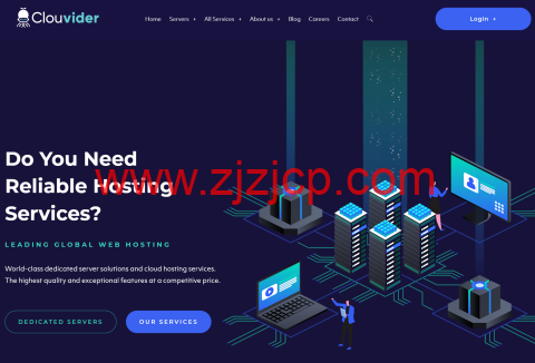 Clouvider：便宜 vps，1 核/2GB/50GB/5TB@10Gbps 带宽，£3.15/月，8 个机房可选