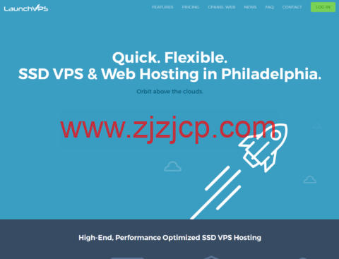 Launchvps：费城机房 VPS，1 核/768MB/20GB/768GB@500Mbps，.95/年