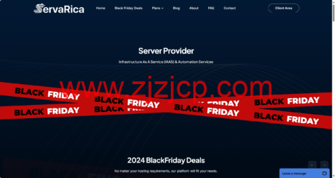 #黑五#servarica：HDD 存储 VPS，1 核/1G 内存/1TB HDD/4T 流量@1Gbps 带宽，$29/年