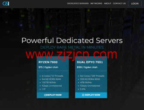 GorillaServers：犹他州独服，E3-1270Lv4/32GB/960GB SSD/1Gbps 不限流量，$29/月