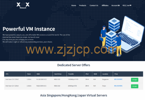 XSX：新加坡独服，E3-1230v3/16GB/480GB SSD/10TB@1Gbps/3IP，$29.75/月