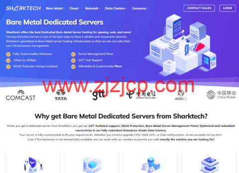 Sharktech：10Gbps 不限流量服务器 9/月起，可选拉斯维加斯/洛杉矶/丹佛/荷兰等机房