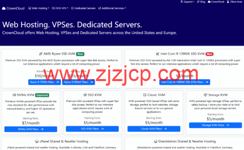 CrownCloud：美国(洛杉矶/迈阿密/亚特兰大机房)/荷兰 VPS，月付 5 美元起，支持 windows 系统