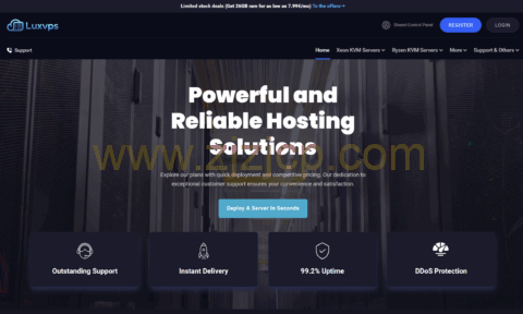 LuxVPS：德国 vps，4 核/16GB/100GB/20TB@1Gbps 带宽，€6.99/月